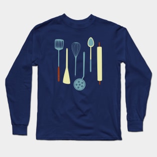 Vintage Kitchen Utensils for Cooks Long Sleeve T-Shirt